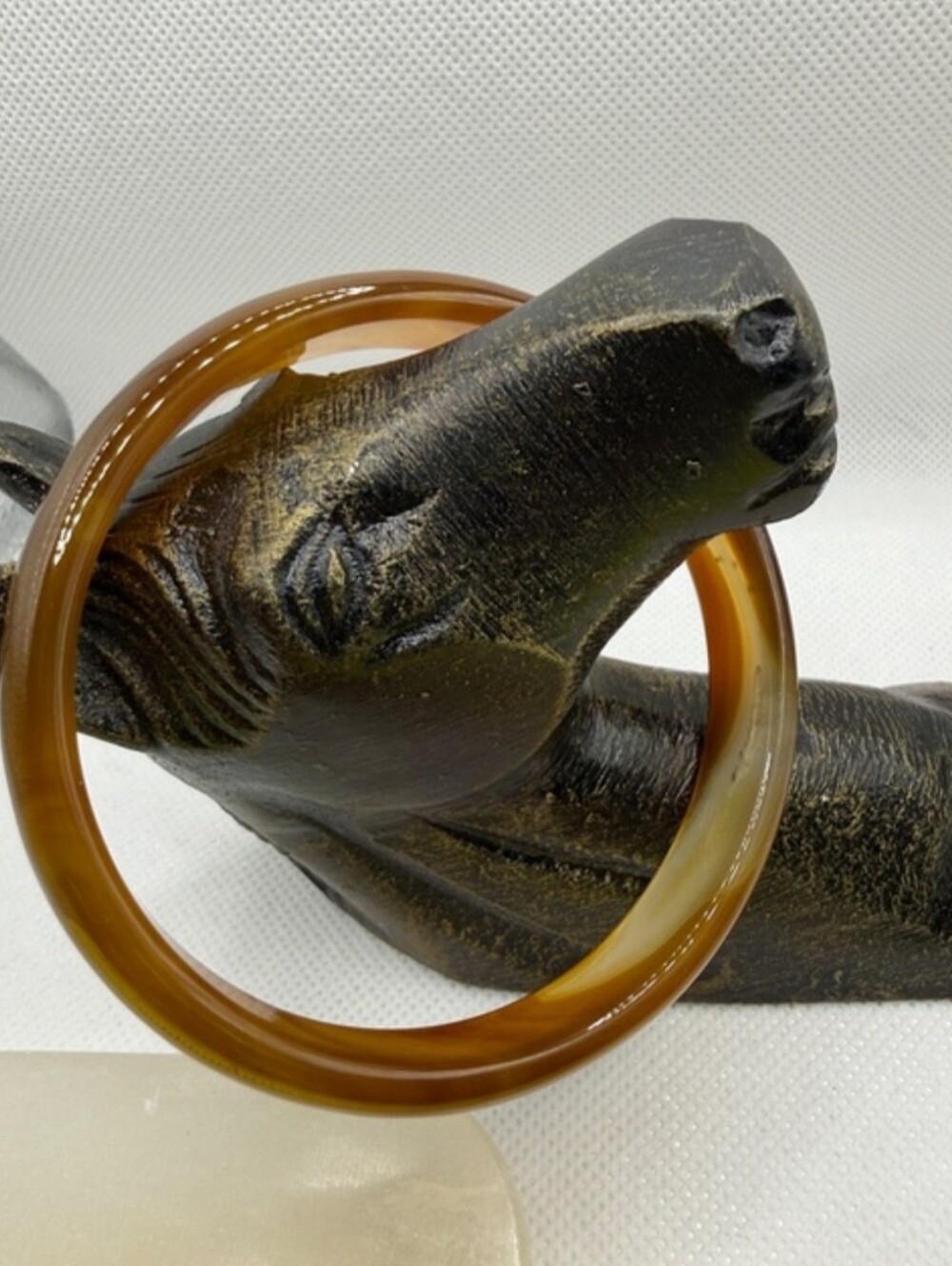 Classic Brown Glass Bangle Bracelet - Men Accessories